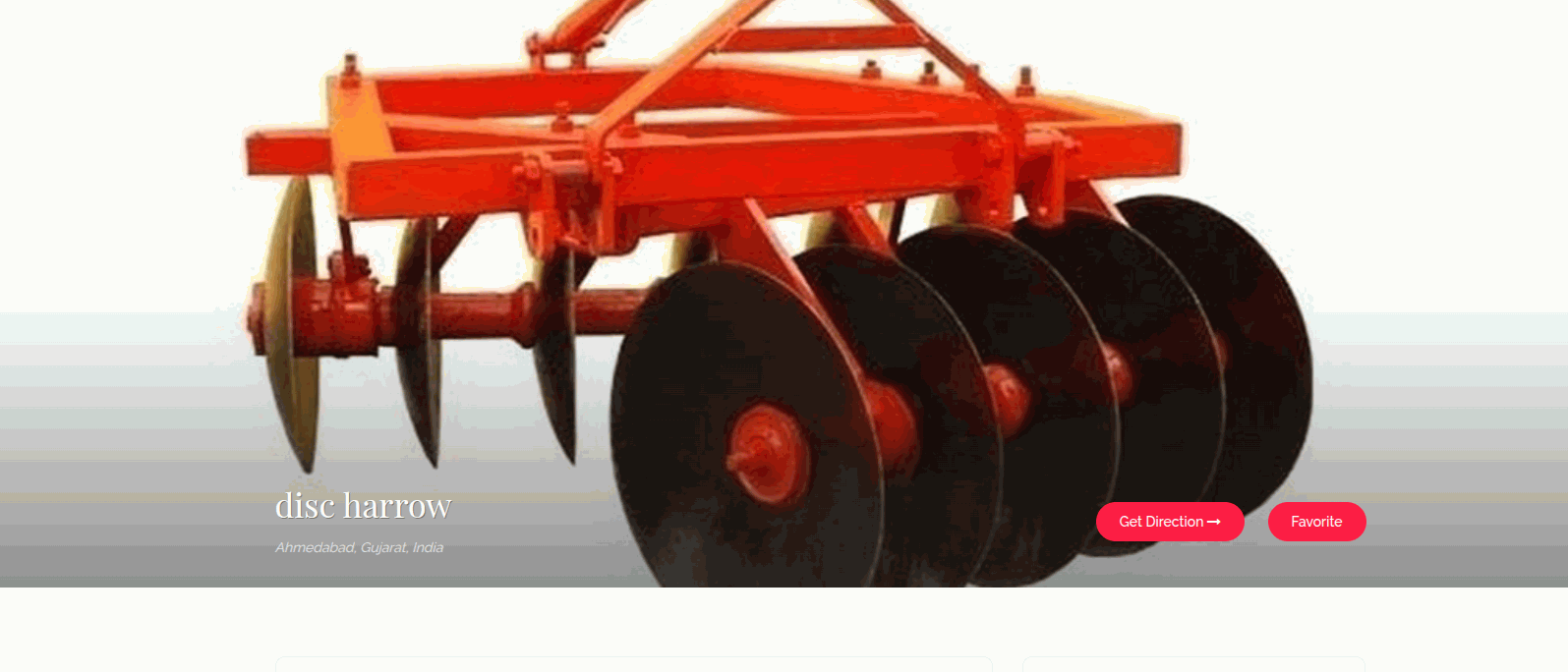 Lost disc harrow in Ahmedabad - Track And Claim